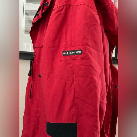Tommy Hilfiger Ski Parka Red Coat Winter Jacket Mens Size Large - Picture 11 of 12